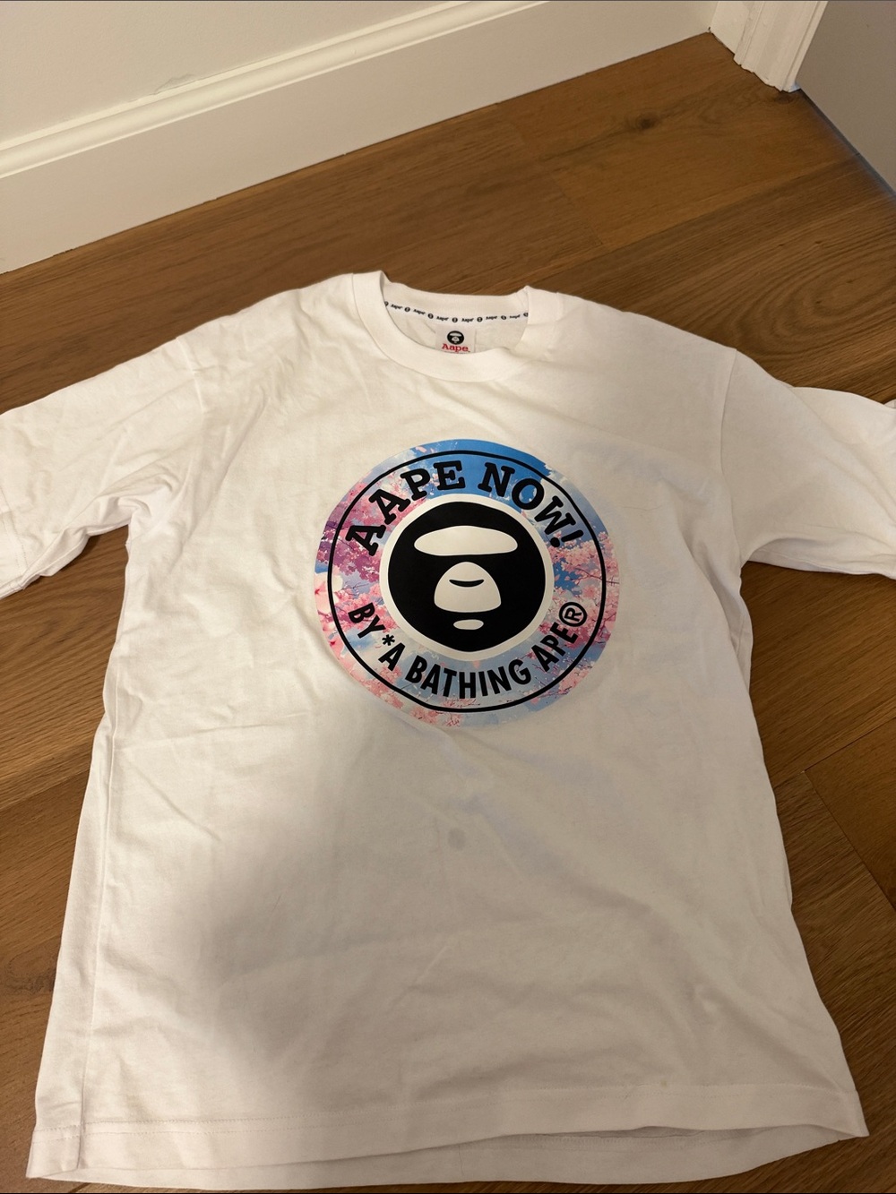 Aape By A Bathing Ape Special Edition Japan Shirt - Cherry Blossom Tree Design